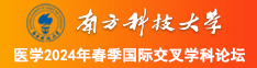 免费观看操鸡巴的视频网小南方科技大学医学2024年春季国际交叉学科论坛